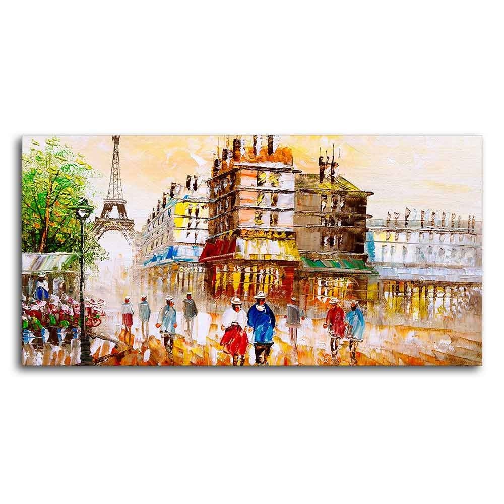 Street View of Paris Premium Wall Painting - Decor Smart