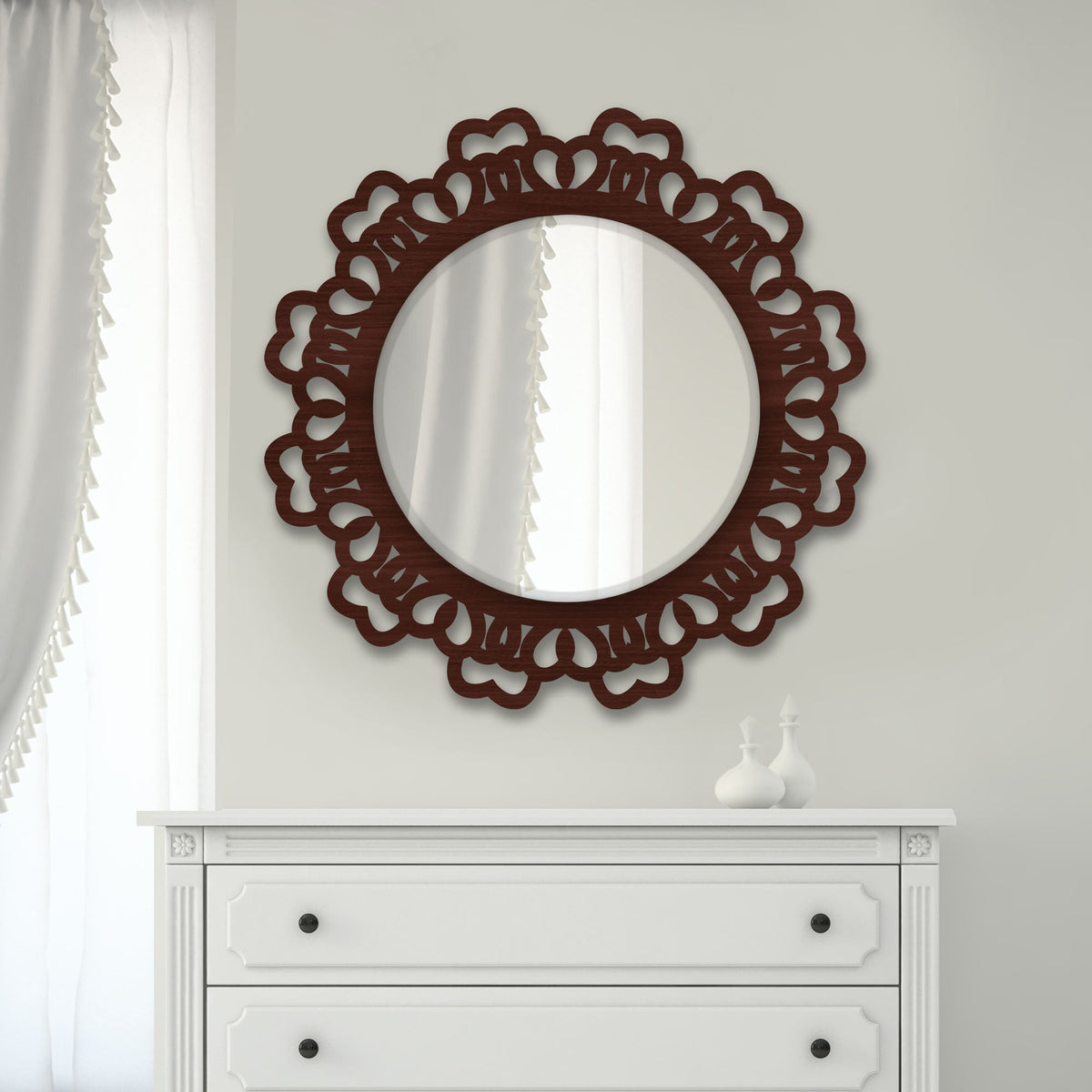 Stylish Traditional Wooden Wall Mirror - Decor Smart