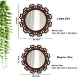 Stylish Traditional Wooden Wall Mirror - Decor Smart