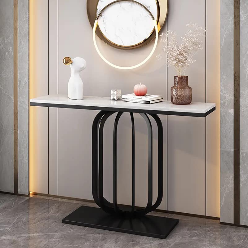 Stylish White Marble Top Console Table - Decor Smart