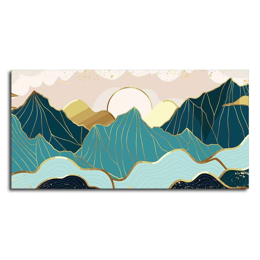 Sunrise Abstract Mountains Canvas wall Painting - Decor Smart
