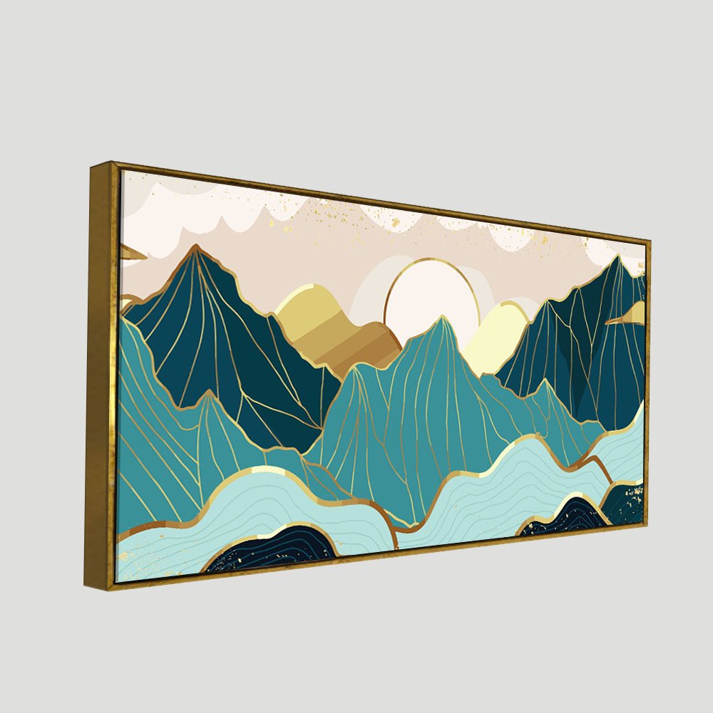 Sunrise Abstract Mountains Canvas wall Painting - Decor Smart