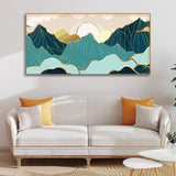 Sunrise Abstract Mountains Canvas wall Painting - Decor Smart