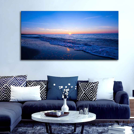 Sunset Sea Horizon Premium Canvas Wall Painting - Decor Smart