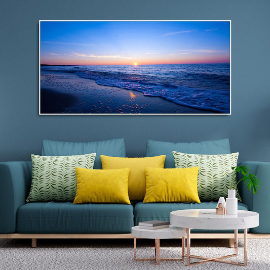 Sunset Sea Horizon Premium Canvas Wall Painting - Decor Smart