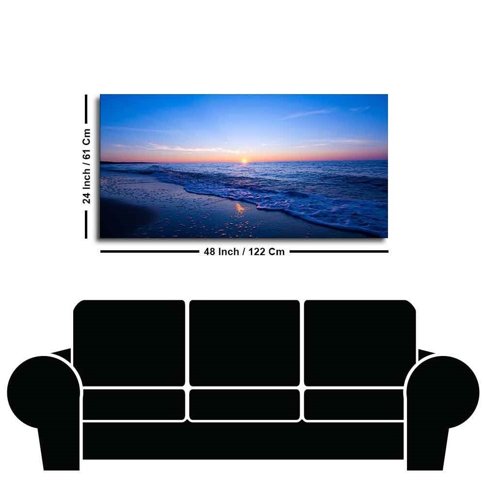Sunset Sea Horizon Premium Canvas Wall Painting - Decor Smart