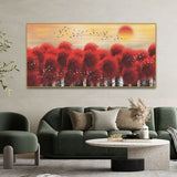 Sunset With Red Tree Premium Canvas Wall Painting - Decor Smart