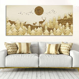 Swamp Deer in Forest Premium Wall Painting - Decor Smart