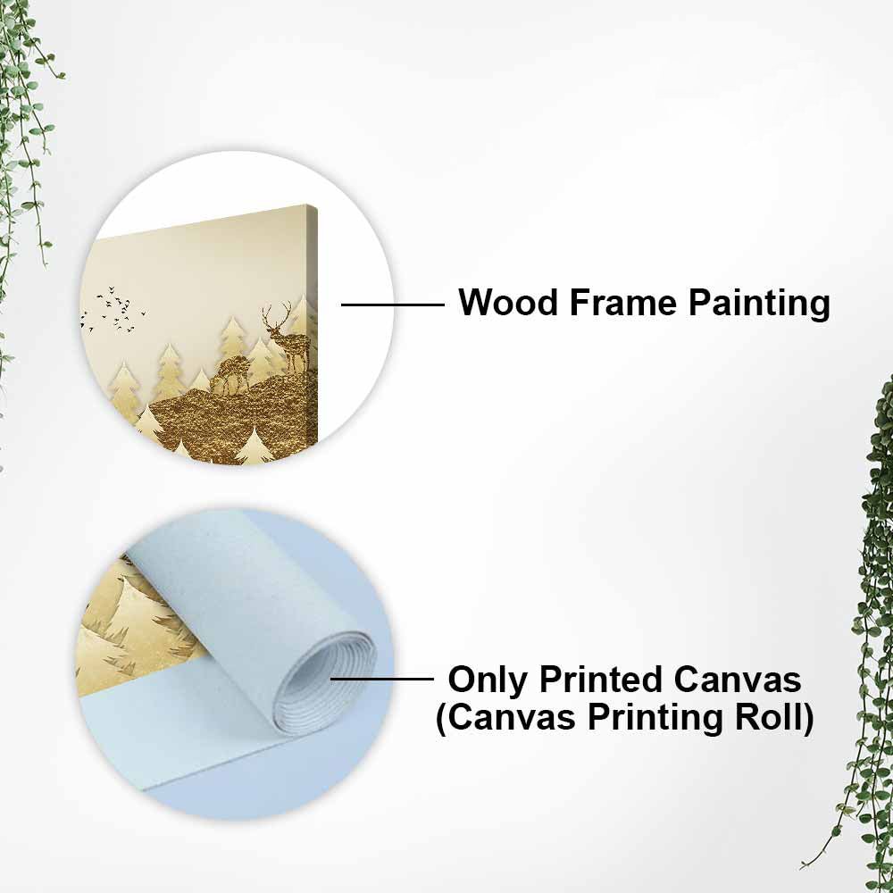 Swamp Deer in Forest Premium Wall Painting - Decor Smart