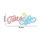 Take A Selfie Text Neon Sign LED Light
