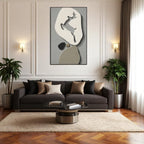 Textured Animal Modern Deer Silhouette 3D Wall Art Home Decor
