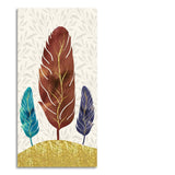 Textured Feathers Premium Canvas Wall Painting - Decor Smart