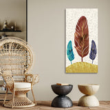 Textured Feathers Premium Canvas Wall Painting - Decor Smart