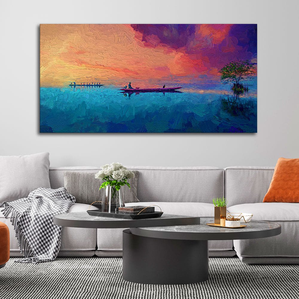 Thailand Picture of Tourists on the Long Tail Boat Canvas Wall Painting - Decor Smart