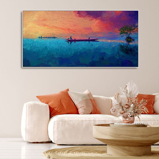 Thailand Picture of Tourists on the Long Tail Boat Canvas Wall Painting - Decor Smart