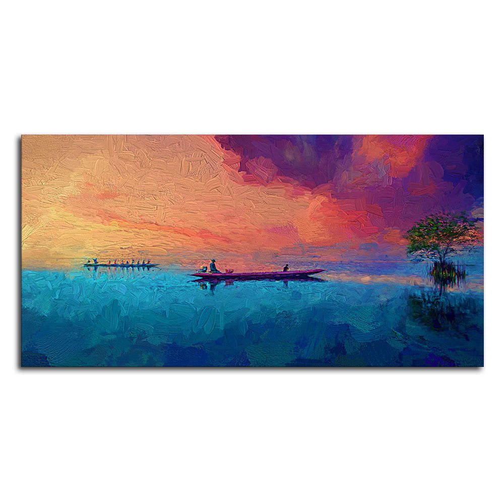 Thailand Picture of Tourists on the Long Tail Boat Canvas Wall Painting - Decor Smart