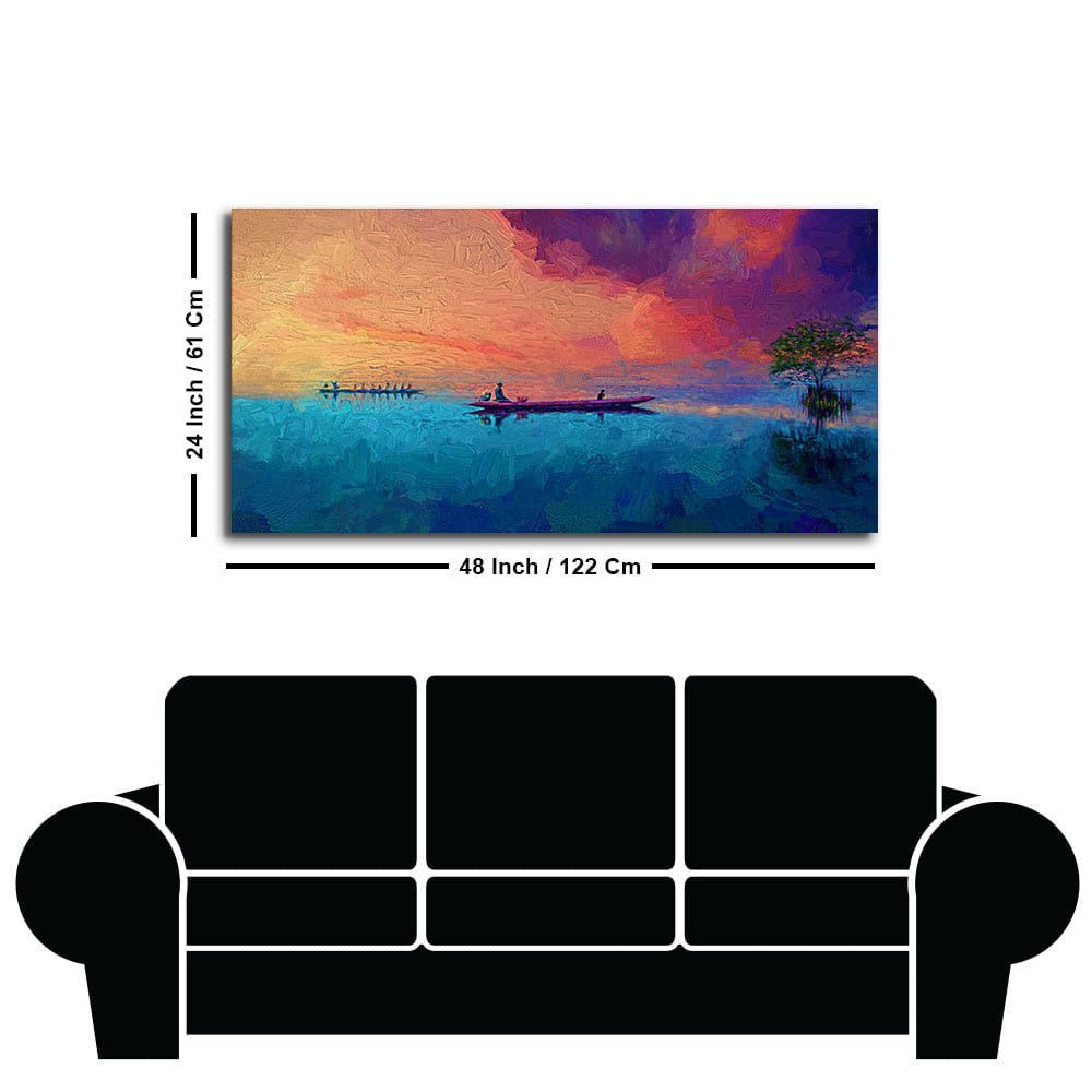 Thailand Picture of Tourists on the Long Tail Boat Canvas Wall Painting - Decor Smart