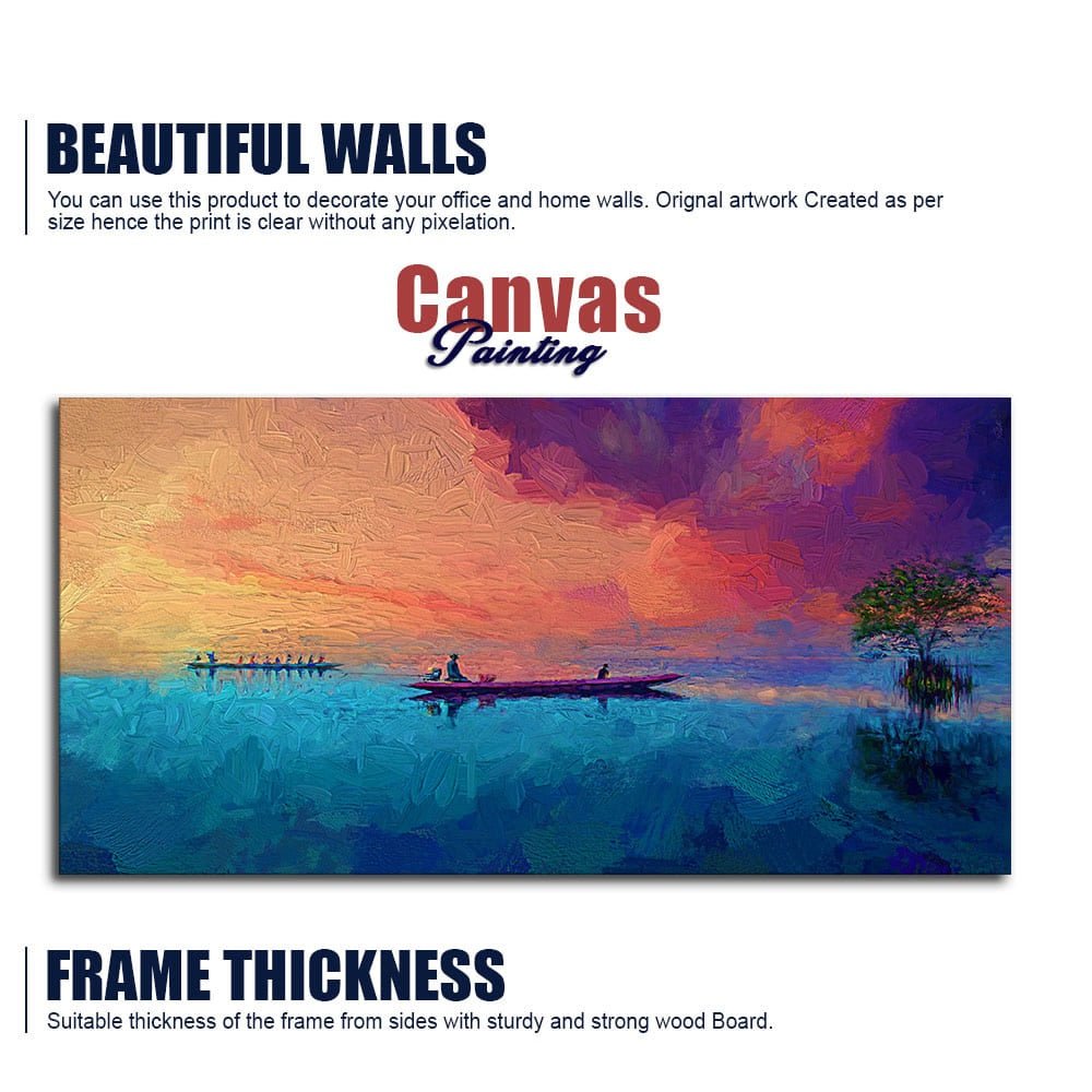 Thailand Picture of Tourists on the Long Tail Boat Canvas Wall Painting - Decor Smart