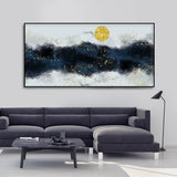 Golden Moon Glow – Modern Abstract Wall Art | Decor Smart