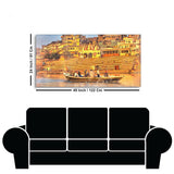 The Sacred Land Of Banaras Scenery Premium Canvas Wall Painting - Decor Smart