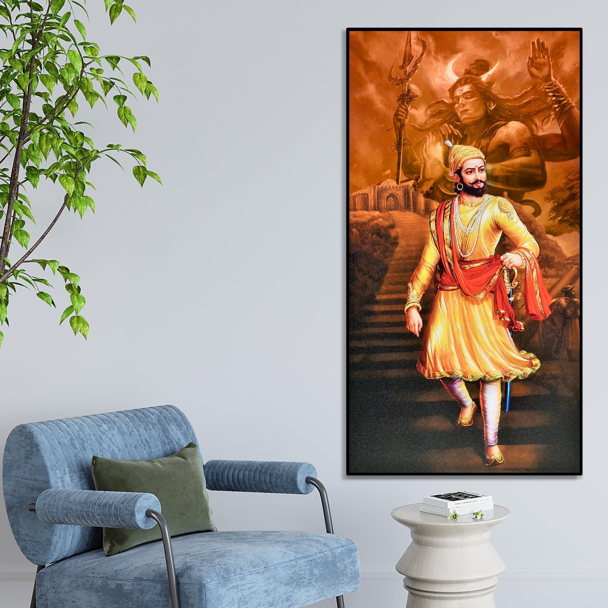The Warrior King Chhatrapati Shivaji Maharaj Canvas Wall Painting - Decor Smart