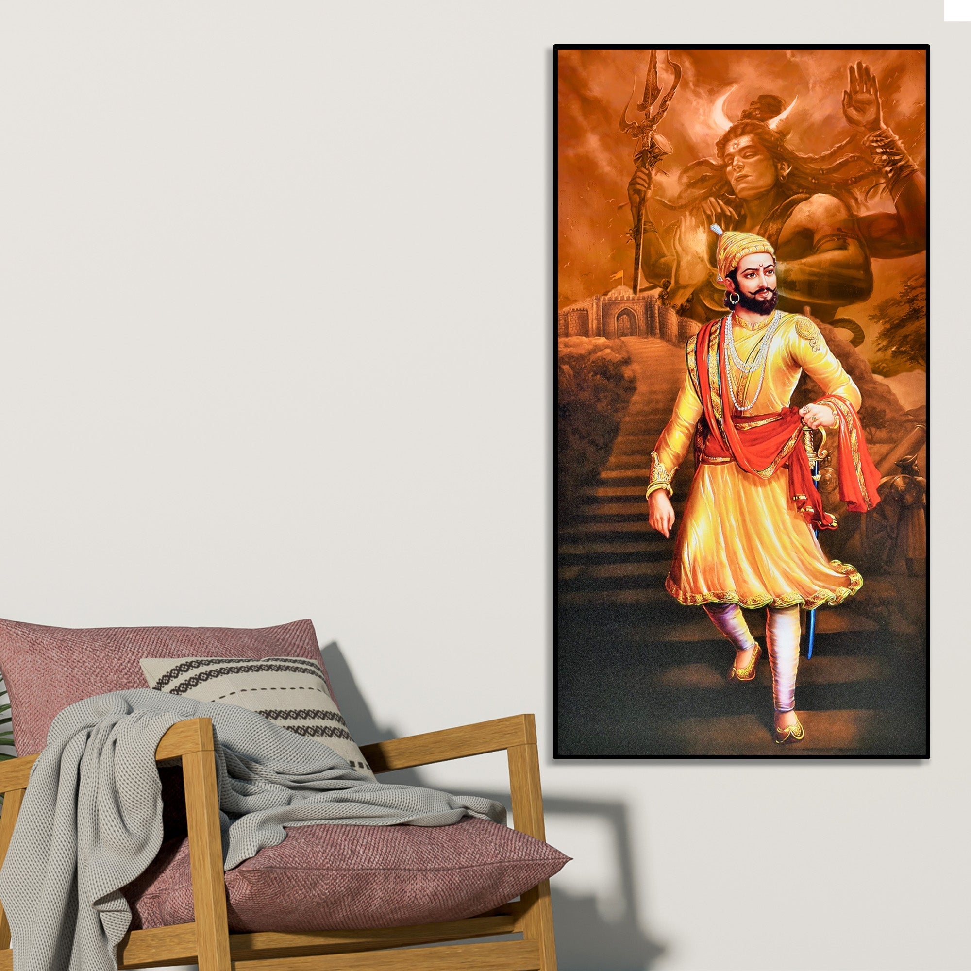 The Warrior King Chhatrapati Shivaji Maharaj Canvas Wall Painting - Decor Smart
