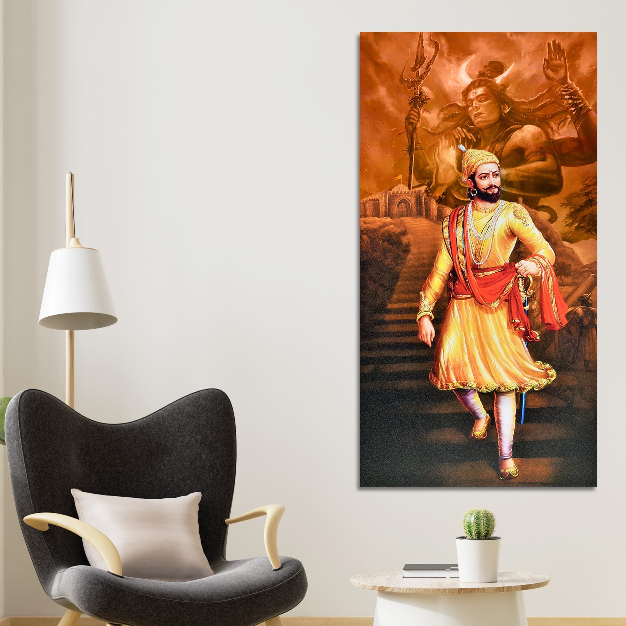 The Warrior King Chhatrapati Shivaji Maharaj Canvas Wall Painting - Decor Smart