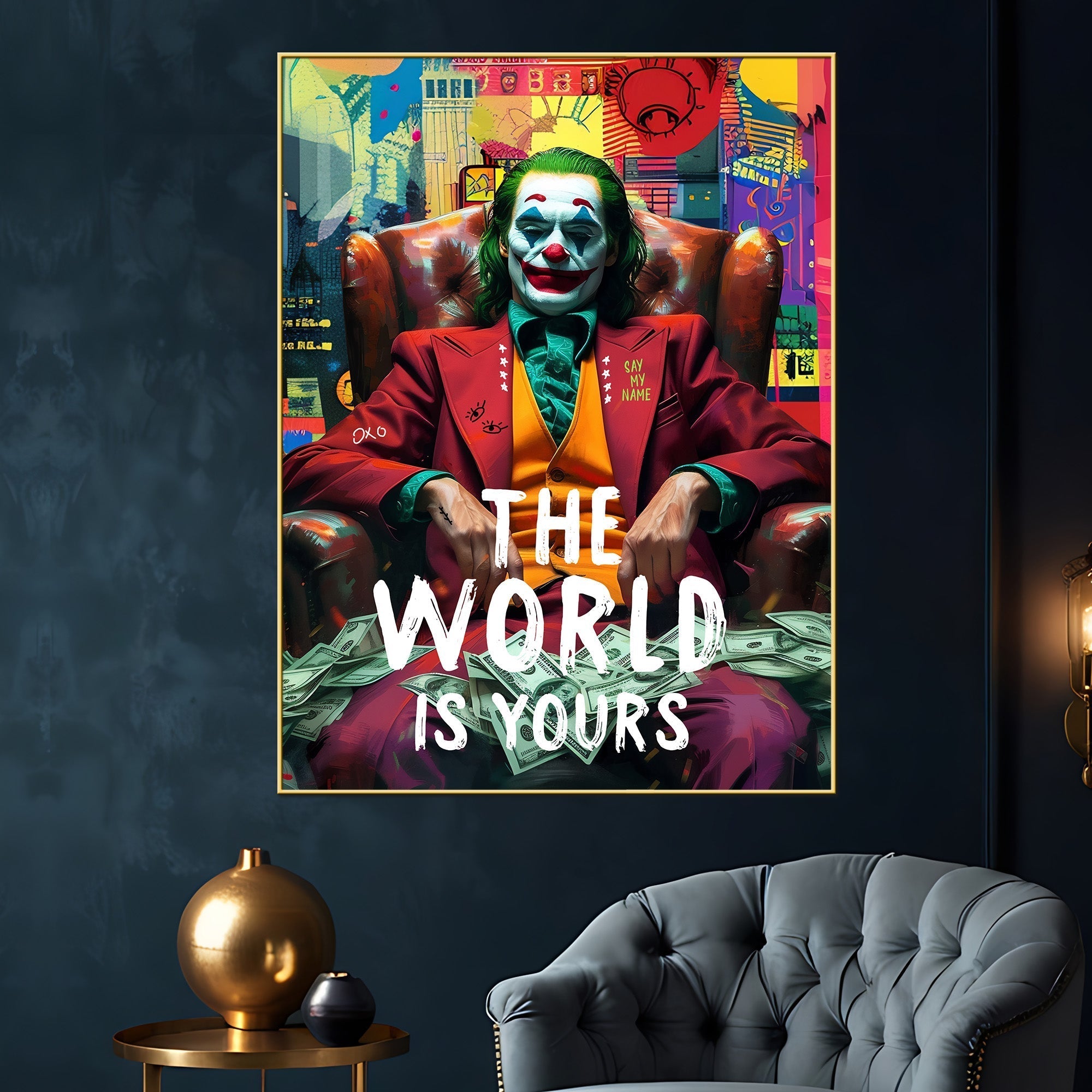 The World is Your-Jocker Cotton Canvas Wall Painting