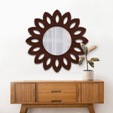 Traditional Antique Floral Designer Wooden Wall Mirror - Decor Smart