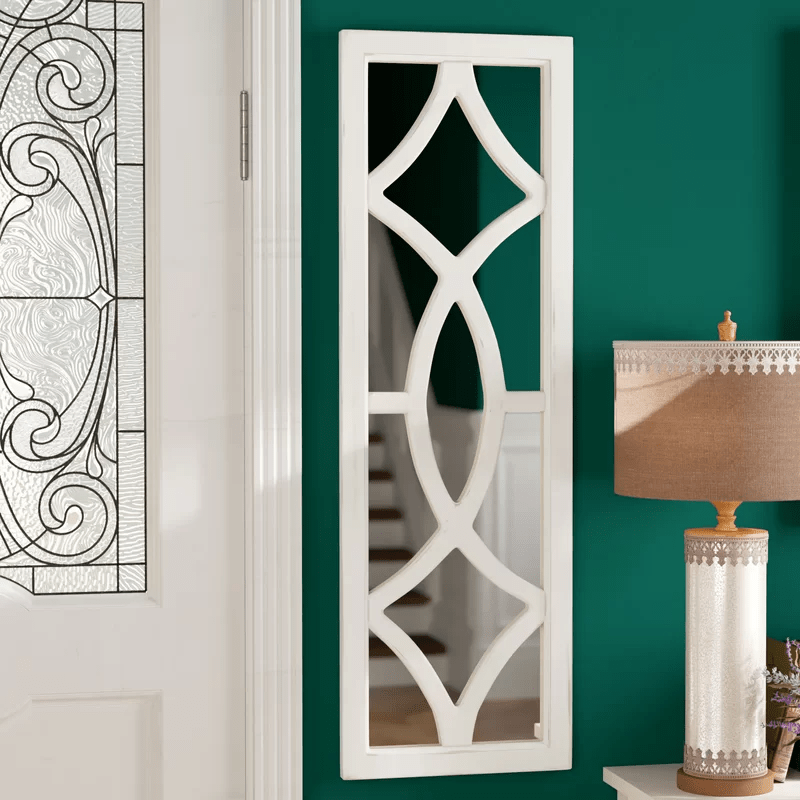 Traditional Design White Framed Finish Mirror - Decor Smart