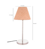 Traditional Jute Shade Table Lamp with Silver Finish Base