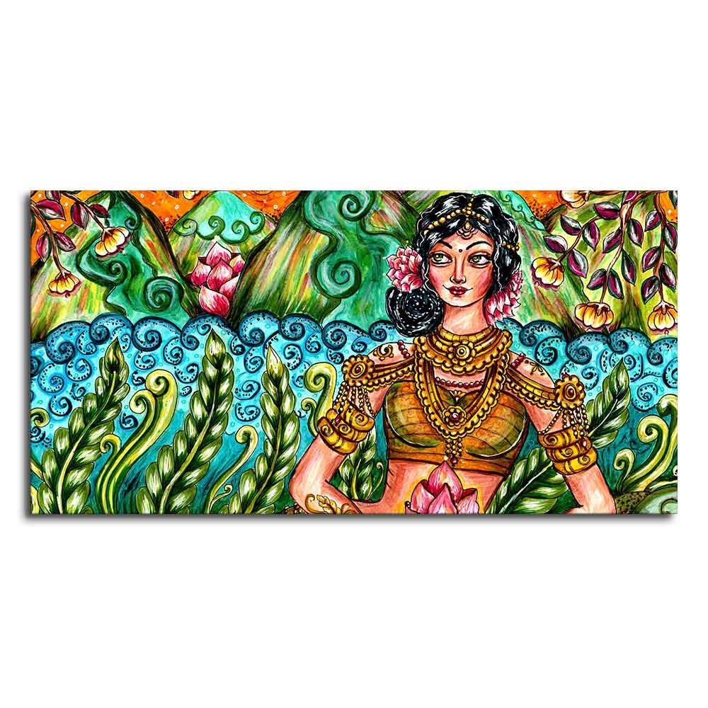 Traditional Women Canvas Wall Painting - Decor Smart
