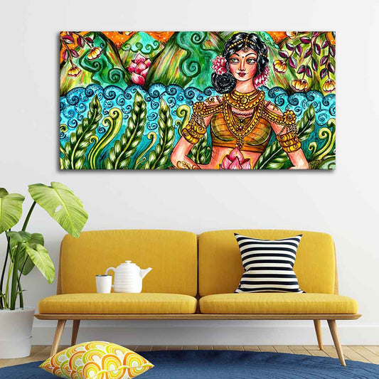 Traditional Women Canvas Wall Painting - Decor Smart