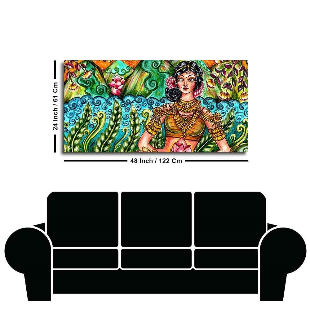 Traditional Women Canvas Wall Painting - Decor Smart