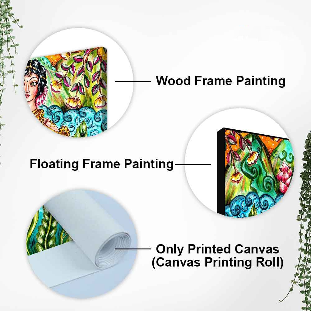 Traditional Women Canvas Wall Painting - Decor Smart