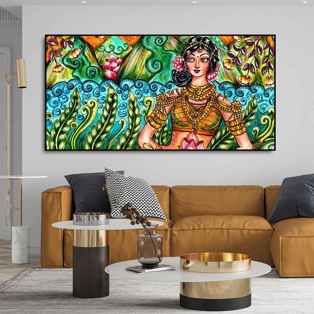 Traditional Women Canvas Wall Painting - Decor Smart