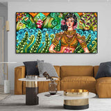 Traditional Women Canvas Wall Painting - Decor Smart