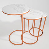Trio Copper Premium Coffee Tables Set of 3 - Decor Smart