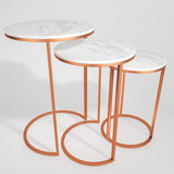 Trio Copper Premium Coffee Tables Set of 3 - Decor Smart