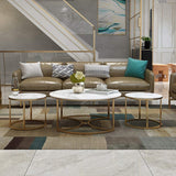 Trio Golden Nesting Tables Set of 3 - Decor Smart