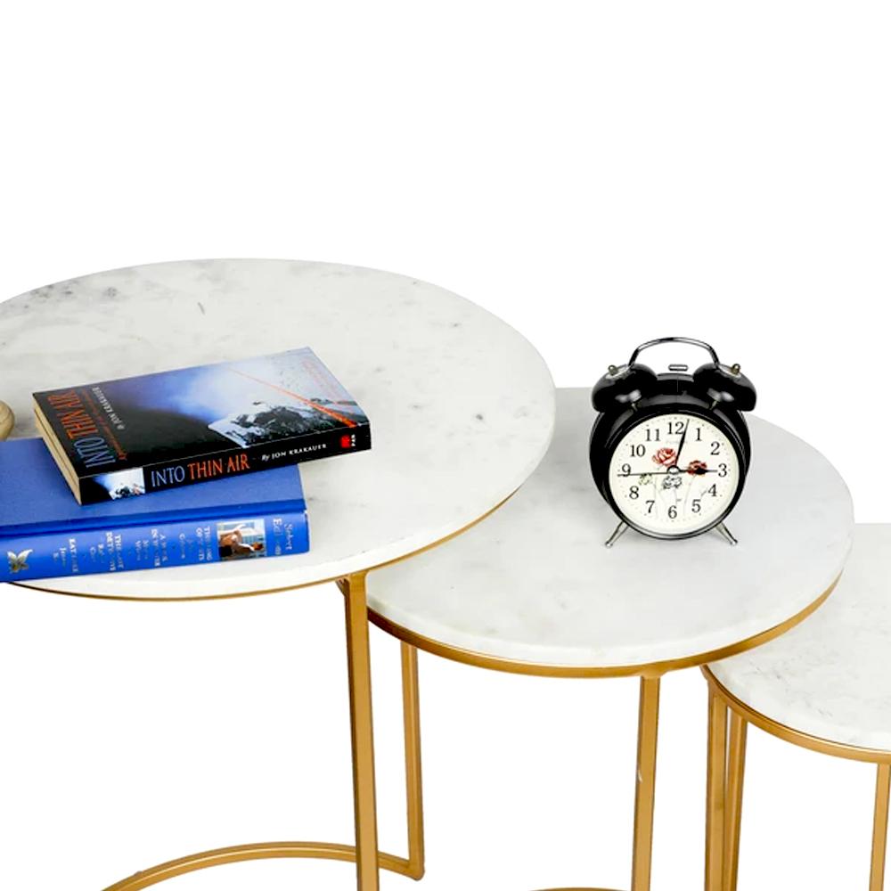 Trio Golden Premium Coffee Tables Set of 3 - Decor Smart
