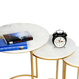 Trio Golden Premium Coffee Tables Set of 3 - Decor Smart