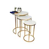 Trio Golden Premium Coffee Tables Set of 3 - Decor Smart