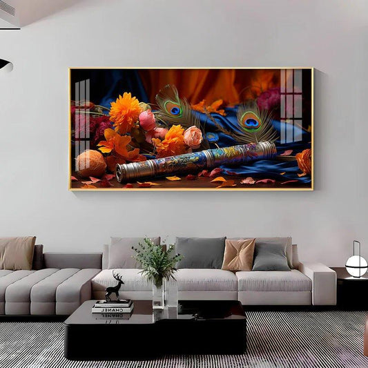 Troupe Of Bansuri Premium Acrylic Floating Wall Painting - Decor Smart