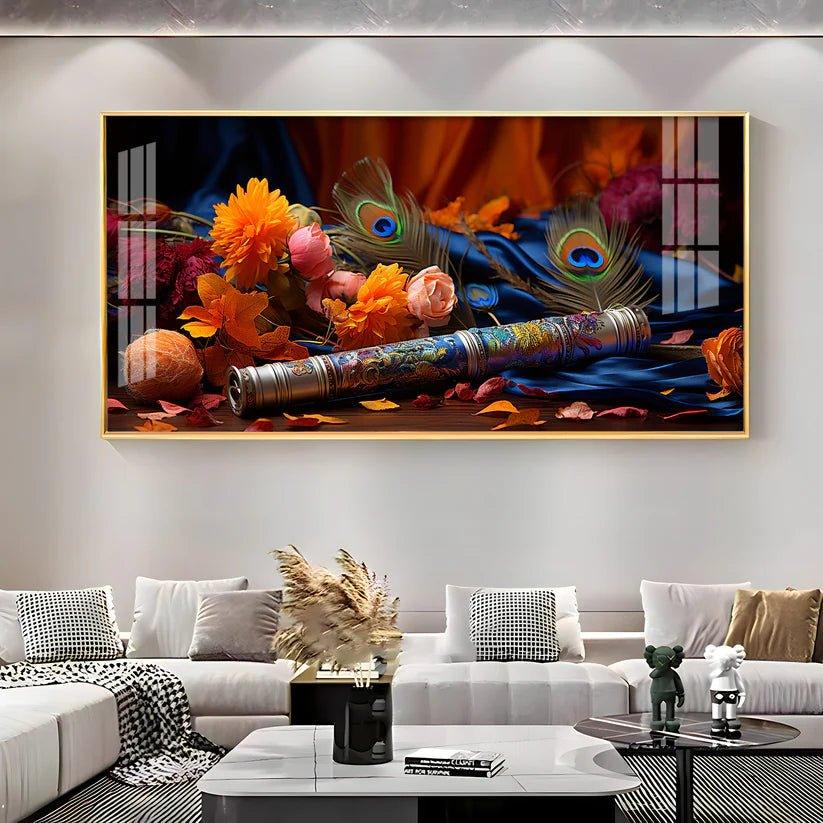 Troupe Of Bansuri Premium Acrylic Floating Wall Painting - Decor Smart