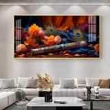 Troupe Of Bansuri Premium Acrylic Floating Wall Painting - Decor Smart