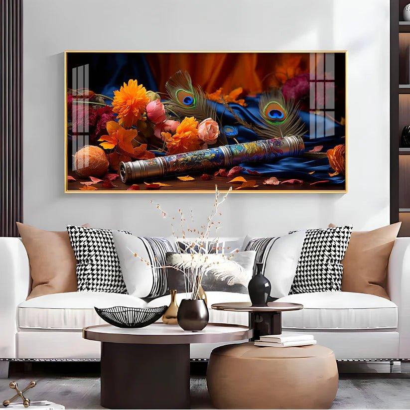 Troupe Of Bansuri Premium Acrylic Floating Wall Painting - Decor Smart