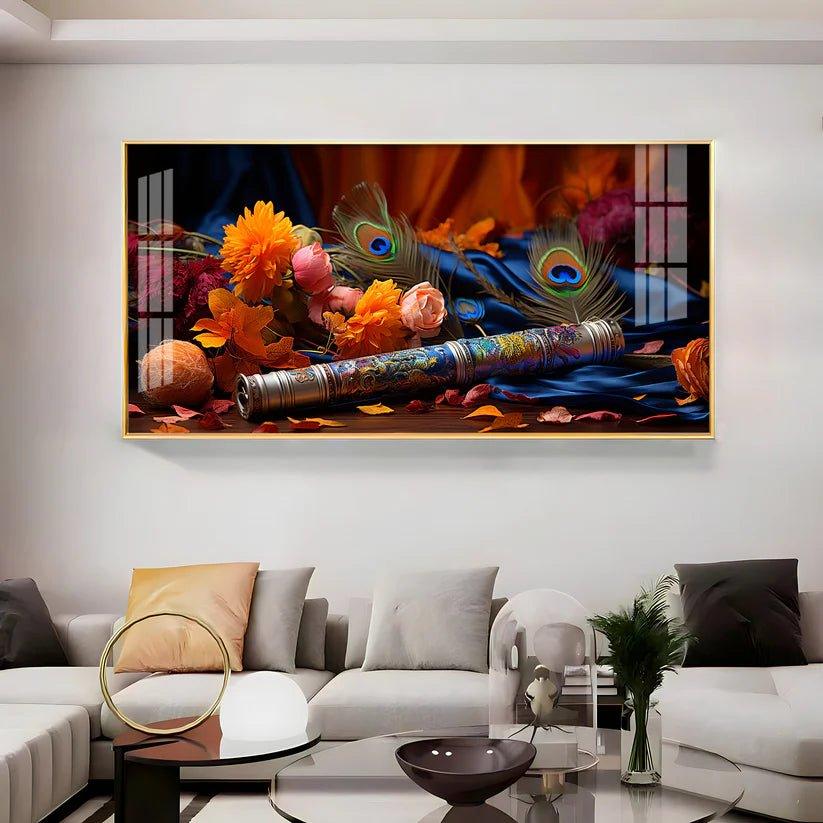 Troupe Of Bansuri Premium Acrylic Floating Wall Painting - Decor Smart