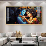 Unique Bond Of Radha Krishna Premium Acrylic Floating Wall Painting - Decor Smart