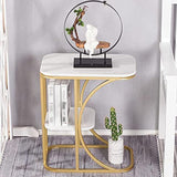 Unique Pattern Designer Side Table with Golden Finish - Decor Smart
